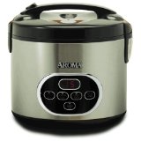 Aroma ARC-930SB Stainless-Steel 10-Cup Digital Rice Cooker and Food Steamer