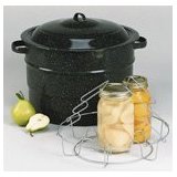 Columbian Home 0707-3 Granite Ware Covered Preserving Canner with Rack 21-1/2 Qt